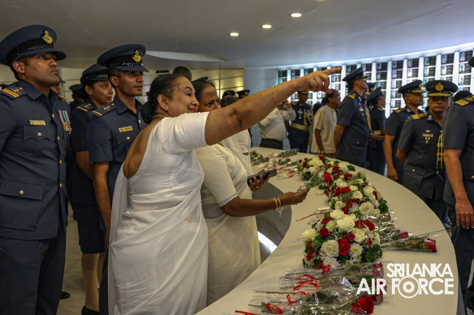 SLAF FALLEN WAR HEROES HONOURED AT THE WAR HEROES MONUMENT SLAF TRADE TRAINING SCHOOL, EKALA